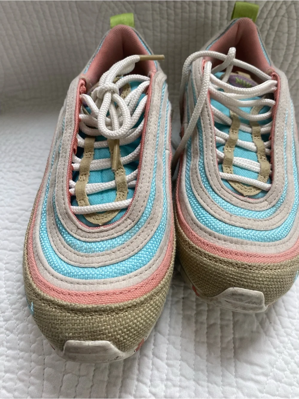 Kids Nike Multicolor Layered Wave Sneakers - Canvas Upper